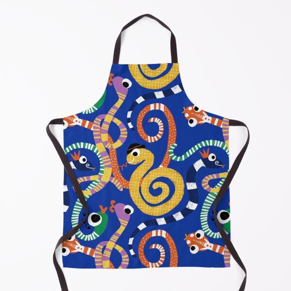 Item preview, Cute Crazy Snakes Electric Blue designed and sold by susycosta.