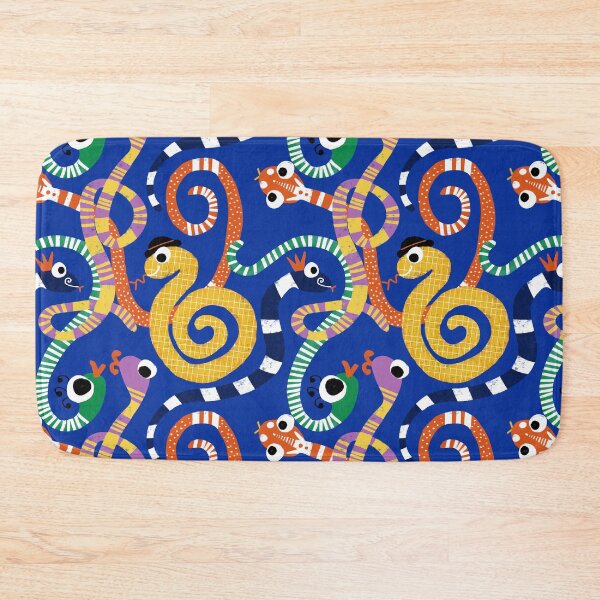Item preview, Cute Crazy Snakes Electric Blue designed and sold by susycosta.