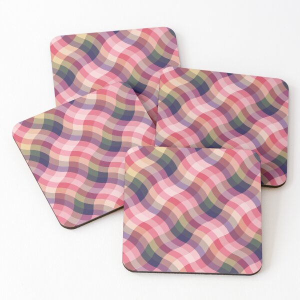 Item preview, Wavy Pink Yellow Colorful Plaid Pattern designed and sold by risingrocket.