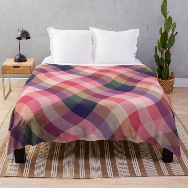 Item preview, Wavy Pink Yellow Colorful Plaid Pattern designed and sold by risingrocket.