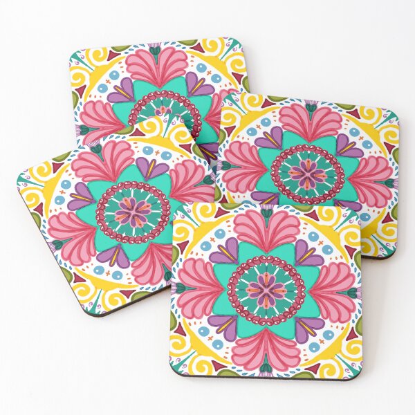 Item preview, Tropical flowers full of color Mexican style designed and sold by MartiJaunarena.
