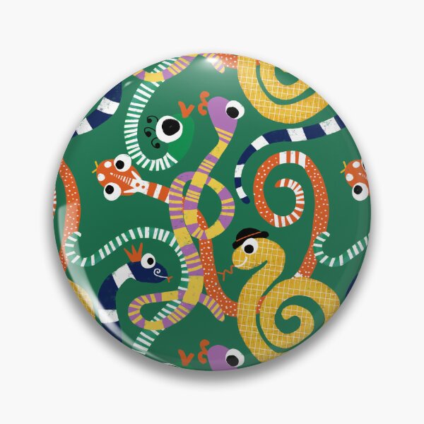 Item preview, Cute Crazy Snakes Green designed and sold by susycosta.