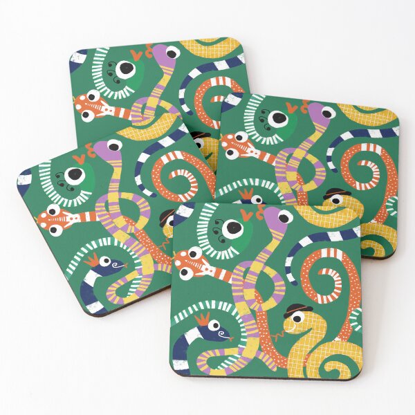 Item preview, Cute Crazy Snakes Green designed and sold by susycosta.