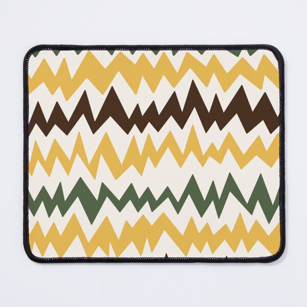 Item preview, Modern minimalist zigzag extract in mustard, forest green and chocolate brown  designed and sold by FrancesPoff.