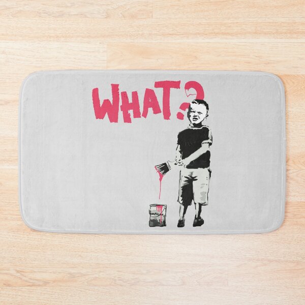 Item preview, Banksy Rebellious Street Art Boy Painting What? designed and sold by WE-ARE-BANKSY.