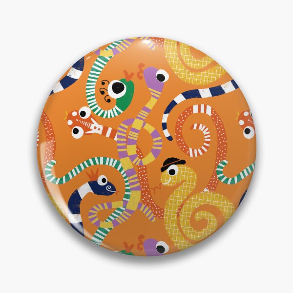 Item preview, Cute Crazy Snakes Orange designed and sold by susycosta.