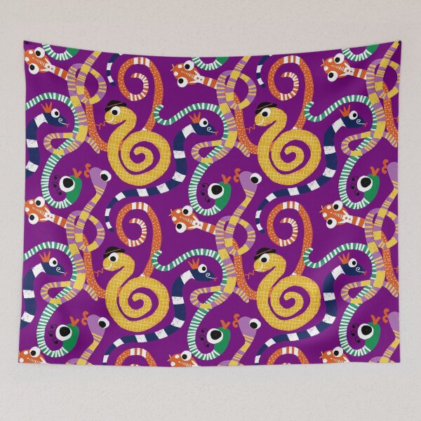 Item preview, Cute Crazy Snakes Purple designed and sold by susycosta.