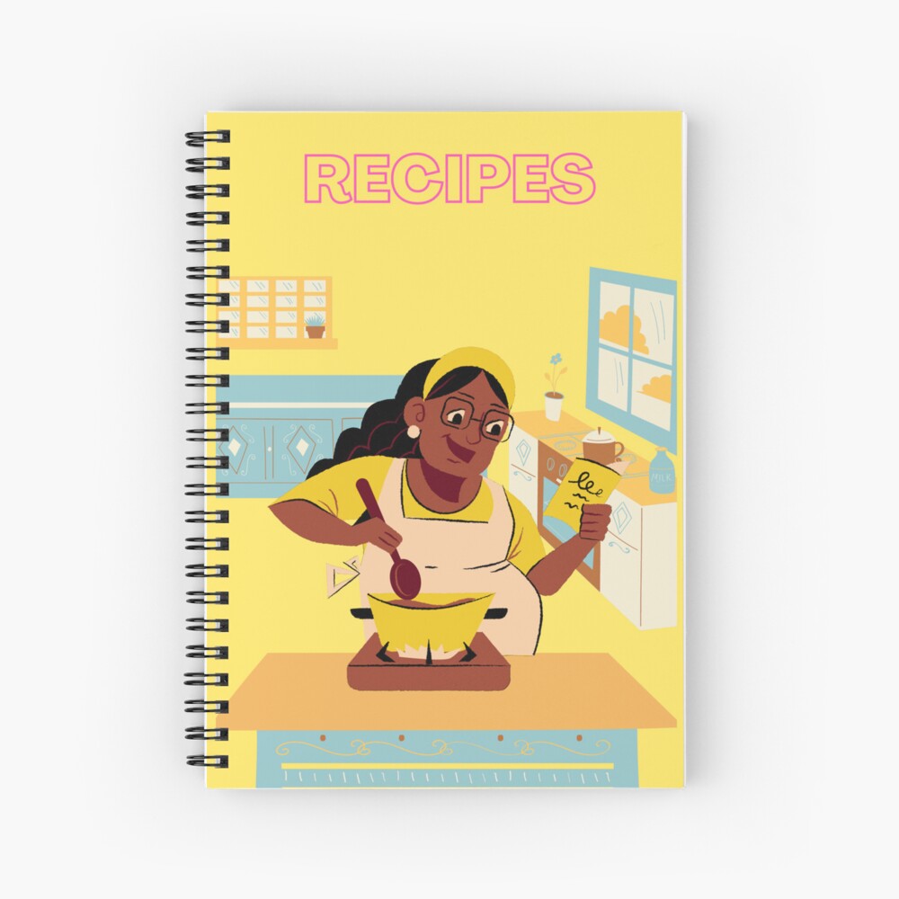 Recipe Book Blank Hardcover Journal for Sale by spaceopy