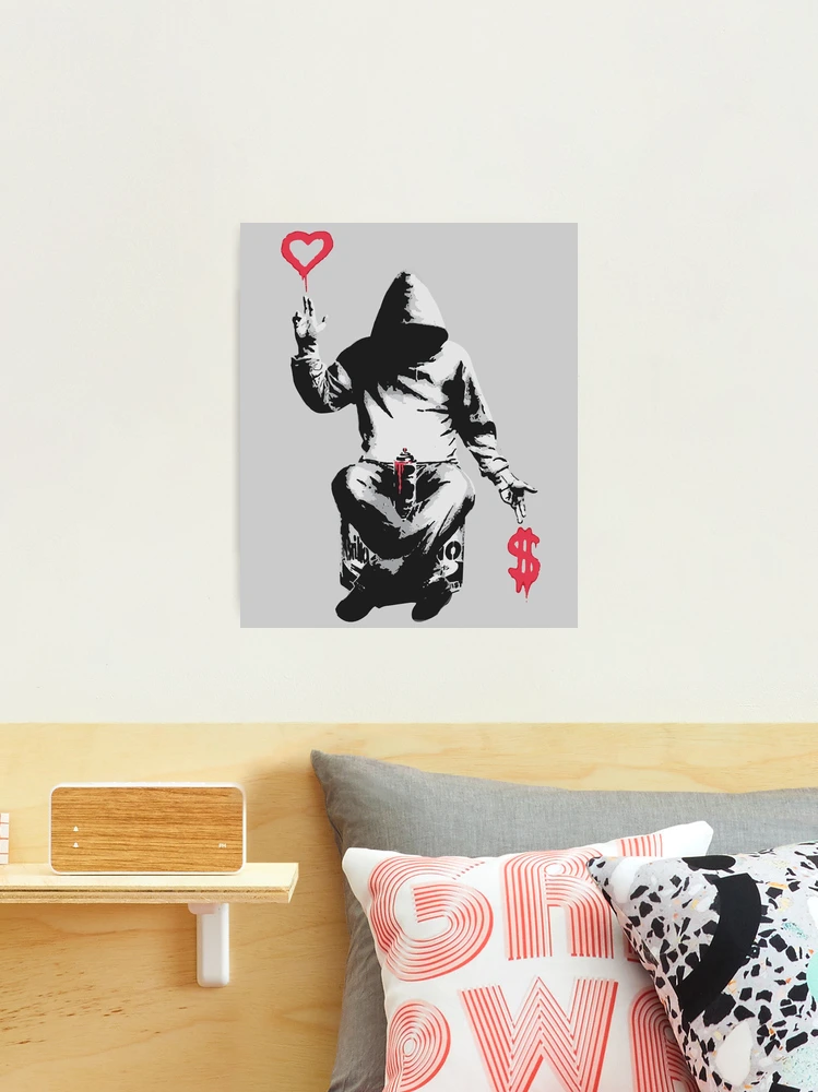 Love Over Money - Street Art Graffiti Banksy Photographic Print for Sale  by WE-ARE-BANKSY