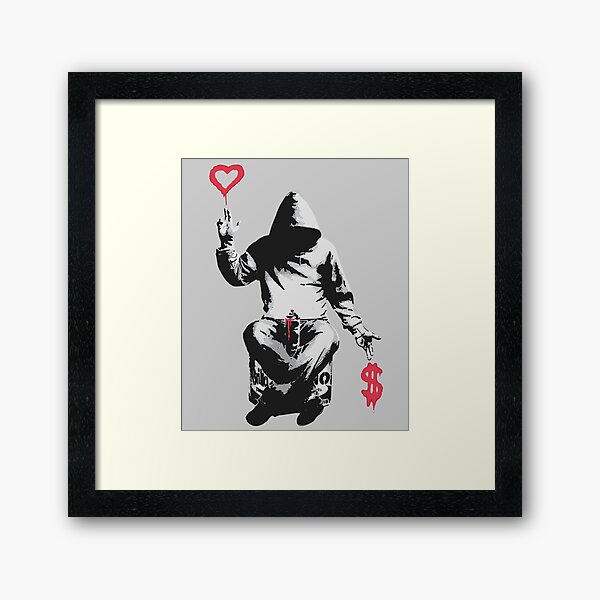 Tableau Banksy Boy Love Money