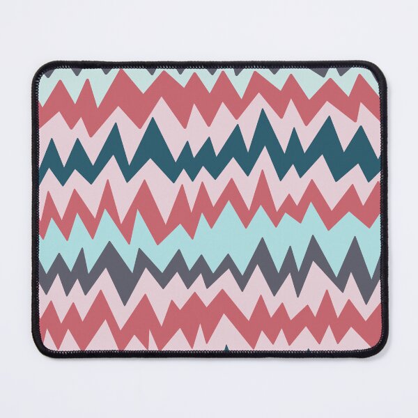 Item preview, Modern minimalist zigzag in teal, navy blue and berry pink designed and sold by FrancesPoff.