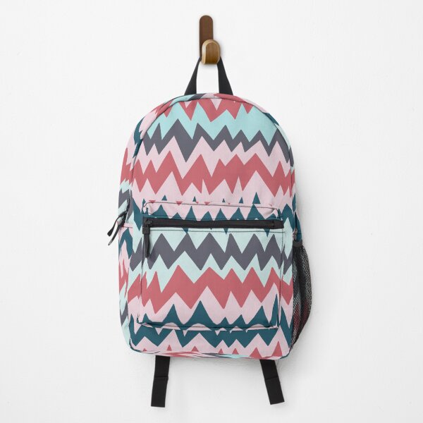 Item preview, Modern minimalist zigzag in teal, navy blue and berry pink designed and sold by FrancesPoff.