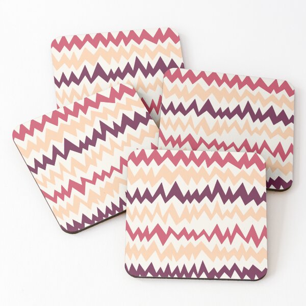 Item preview, Modern minimalist zigzag extract in blush, cream, berry pink and merlot designed and sold by FrancesPoff.