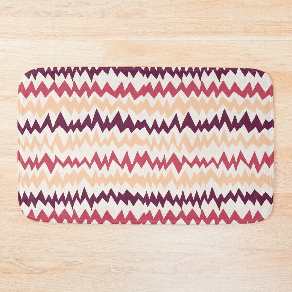 Item preview, Modern minimalist zigzag extract in blush, cream, berry pink and merlot designed and sold by FrancesPoff.