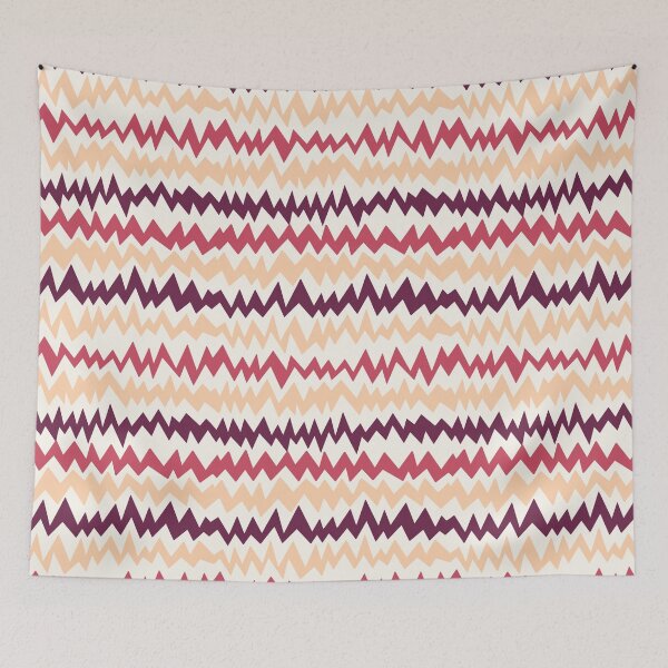 Item preview, Modern minimalist zigzag extract in blush, cream, berry pink and merlot designed and sold by FrancesPoff.