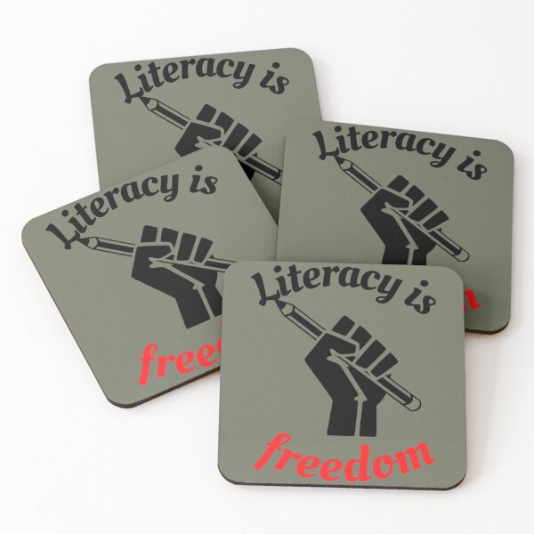 Item preview, Literacy is Freedom - hand holding a pencil   designed and sold by Confettids.
