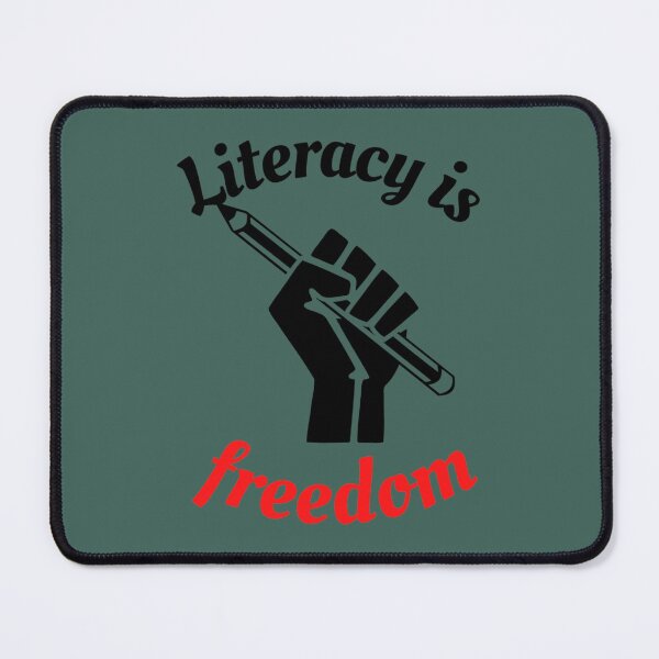 Item preview, Literacy is Freedom - hand holding a pencil   designed and sold by Confettids.
