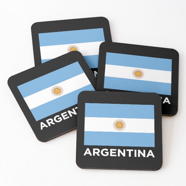 Item preview, Argentina Flag with Text - Bandera Oficial de Ceremonia (On Black) designed and sold by STUDIO-72.