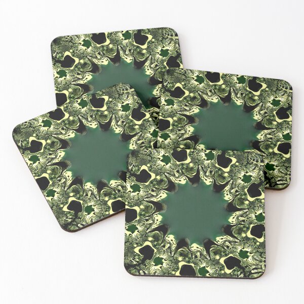 Item preview, beyond simple fractals in many shades of green on a plain background designed and sold by mister-john.