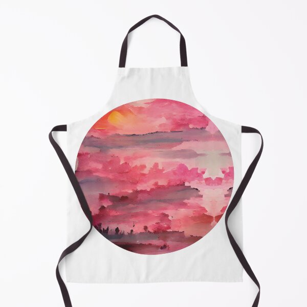 Item preview, Pink Sunset Painting - cicular designed and sold by Unaiza Khalid.