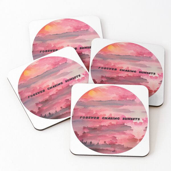 Item preview, Pink Sunset Painting - Forever Chasing Sunsets designed and sold by Unaiza Khalid.