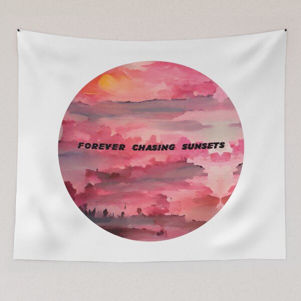 Item preview, Pink Sunset Painting - Forever Chasing Sunsets designed and sold by Unaiza Khalid.