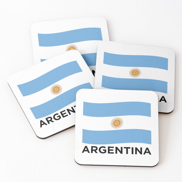 Item preview, Argentina Wave Flag with Text - Bandera Oficial de Ceremonia (On White) designed and sold by STUDIO-72.