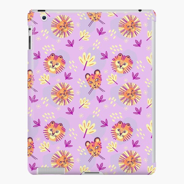 Wild Cats Tiger Leopard Lion on Pastel Pink iPad Snap Case