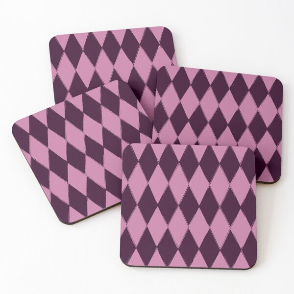 Item preview, Harlequin in pale peony and very dark purple  designed and sold by ncxadair.
