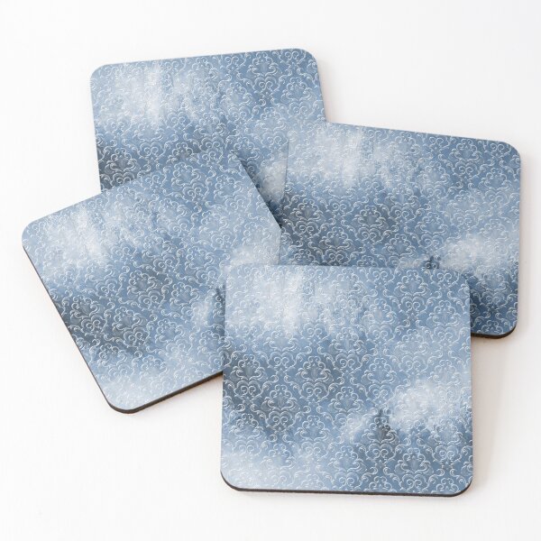 Item preview, Blue silver elegant Damasks designed and sold by Gatterwe.