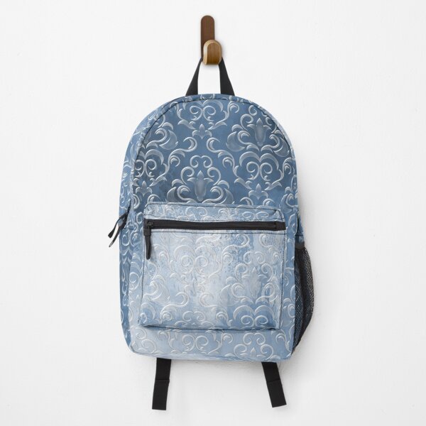 Item preview, Blue silver elegant Damasks designed and sold by Gatterwe.