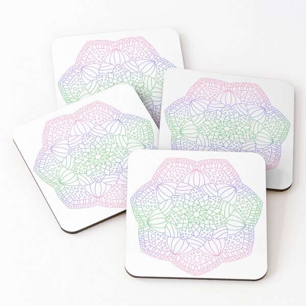Item preview, Mandala Subtle Abstract Trigender Pride Flag Pink Lotus designed and sold by cashewdays.