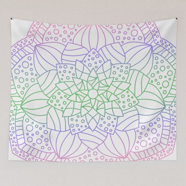 Item preview, Mandala Subtle Abstract Trigender Pride Flag Pink Lotus designed and sold by cashewdays.