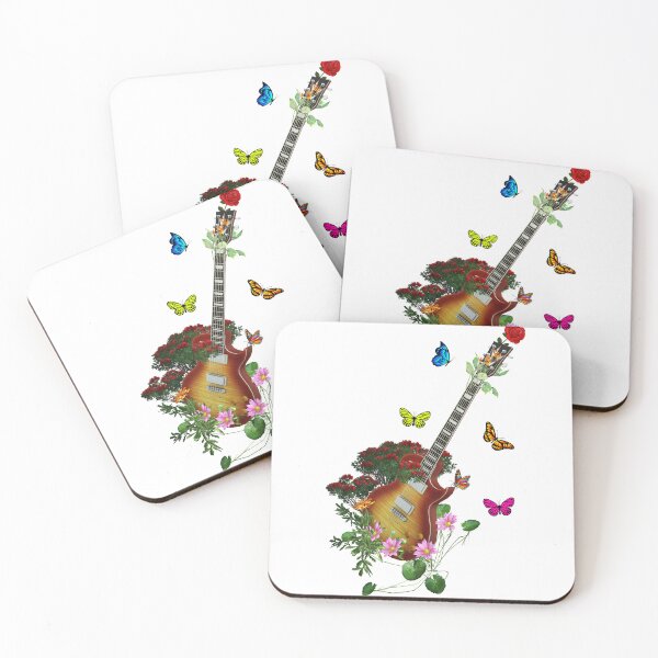 Item preview, New Nature Guitar & Countryside Flowers with Butterflies designed and sold by captainpeter.
