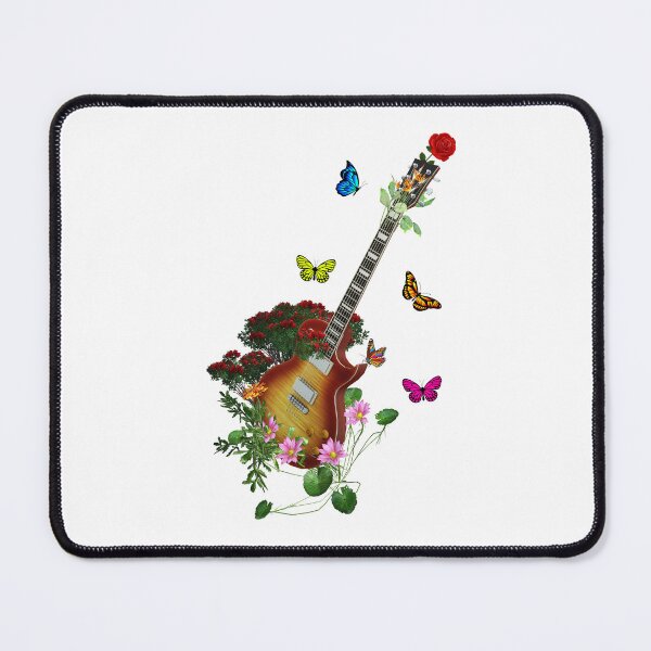 Item preview, New Nature Guitar & Countryside Flowers with Butterflies designed and sold by captainpeter.