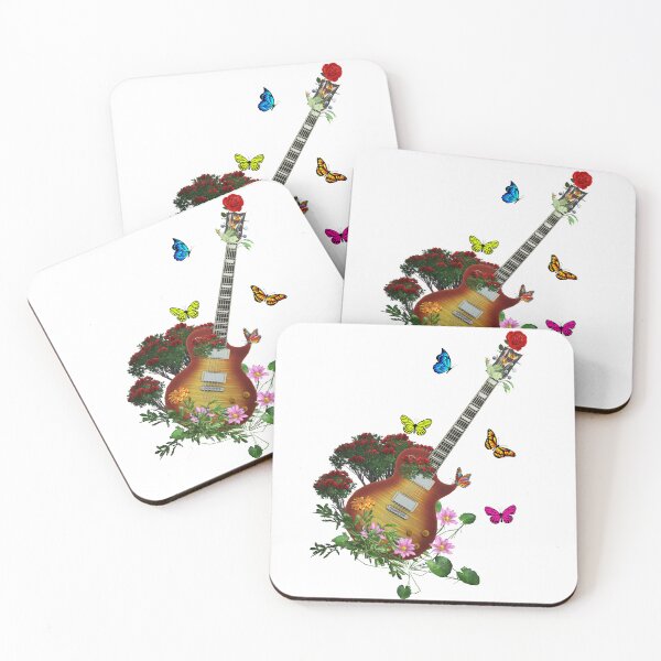 Item preview, New Nature Guitar & Countryside Flowers with Butterflies designed and sold by captainpeter.