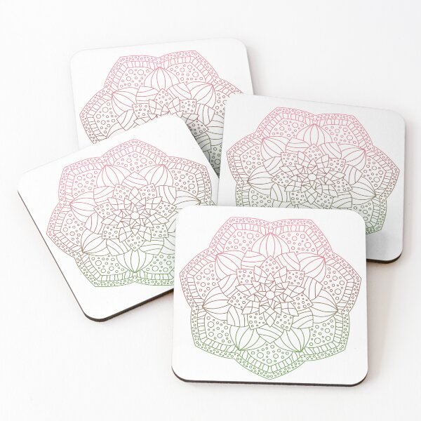 Item preview, Mandala Subtle Abstract Gynosexual Pride Flag Pink Lotus designed and sold by cashewdays.