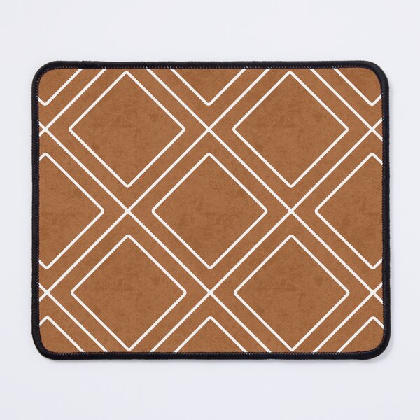 Item preview, DESIGNER SQUARE LINES BROWN LEATHER LOOK, BY SUBGIRL designed and sold by SUBGIRL.
