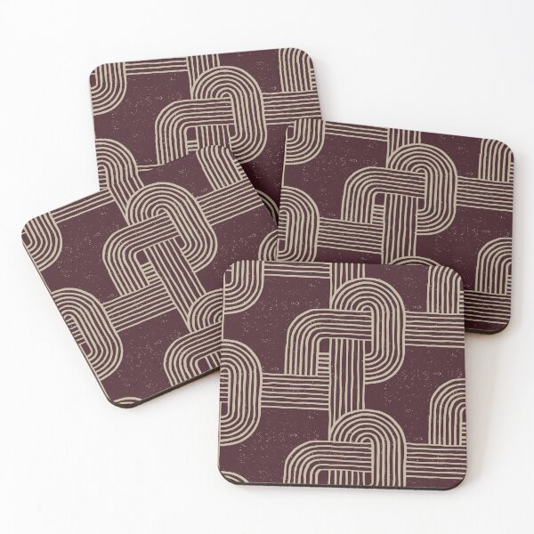 Item preview, Burgundy Woven Tile Pattern designed and sold by GubrialGraphics.