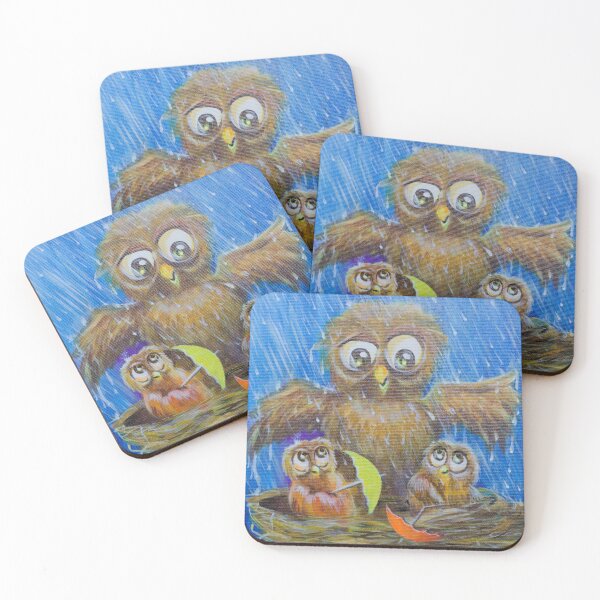 Item preview, Owls - Cute owl family in a nest designed and sold by AteljeIvanovic.