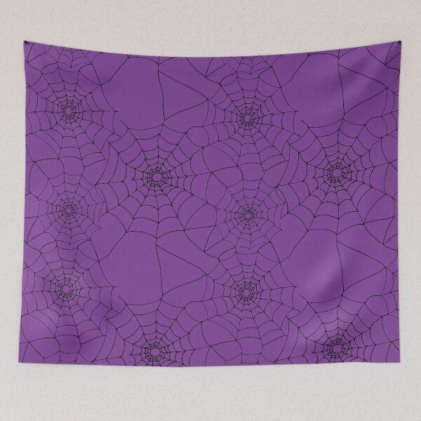 Item preview, Purple Halloween Spiderweb Cobwebs Pattern designed and sold by HotHibiscus.