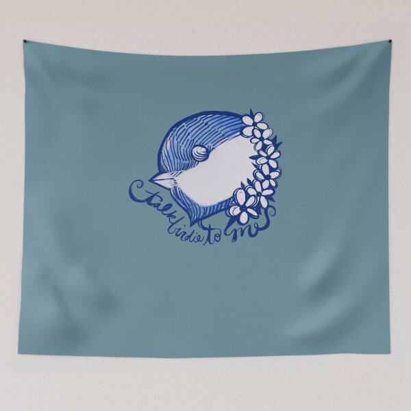 Item preview, Talk birdie to Me cute bird art designed and sold by FrictionMaxxing.
