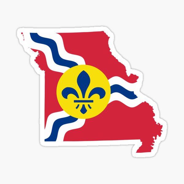 Saint Louis Stickers Ope STL Flag Die Cut Sticker