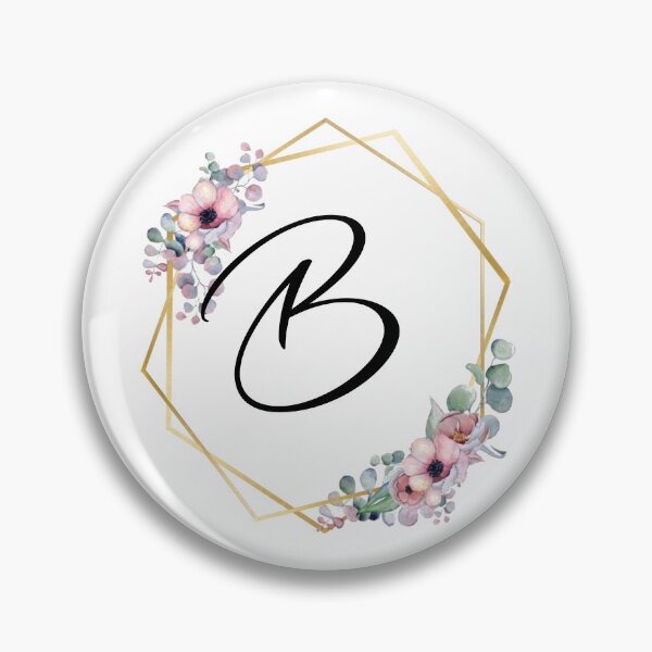 Item preview, Monogram Letter B | Lilac Flowers with Golden Edges designed and sold by JustSeasons.