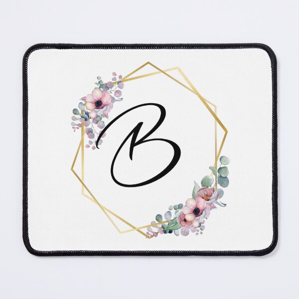 Item preview, Monogram Letter B | Lilac Flowers with Golden Edges designed and sold by JustSeasons.