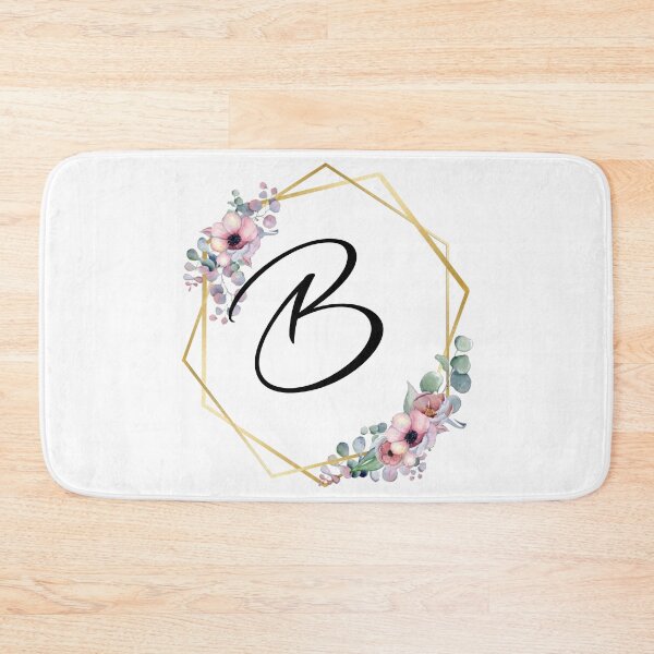 Item preview, Monogram Letter B | Lilac Flowers with Golden Edges designed and sold by JustSeasons.