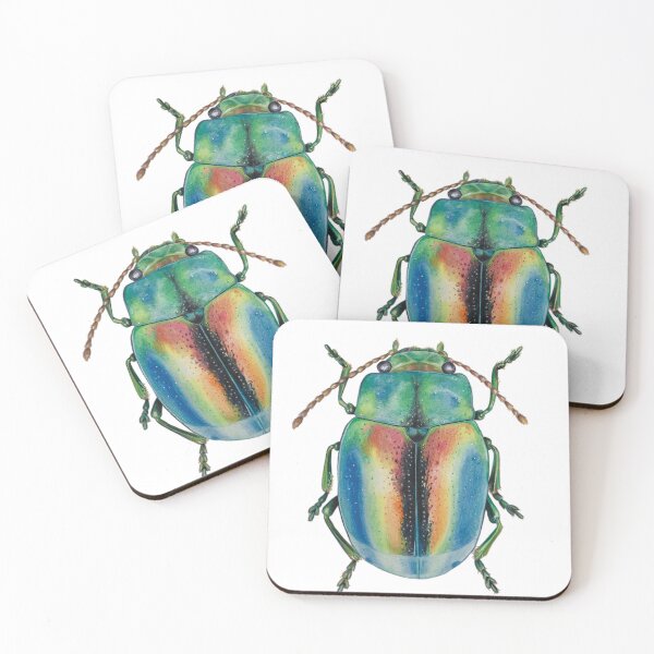 Item preview, colorful beetle, realistic bug, shimmering colors, beautiful insect designed and sold by Rebekka Schönefuß.