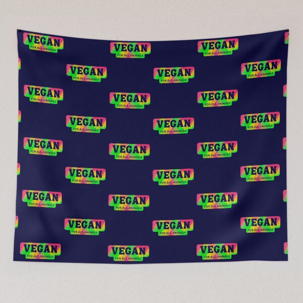 Item preview, Vegan For All Animals - Pink and Green designed and sold by GreenSlate.