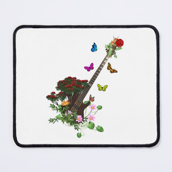 Item preview, Bajo Naturaleza Guitarra & Campo Flores con Mariposas designed and sold by captainpeter.