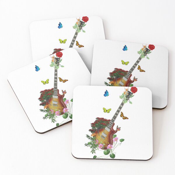 Item preview, New Nature Guitar & Countryside Flowers with Butterflies designed and sold by captainpeter.